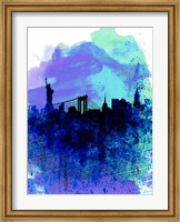 New York  Watercolor Skyline 2 Fine Art Print