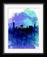 New York  Watercolor Skyline 2 Fine Art Print