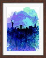 New York  Watercolor Skyline 2 Fine Art Print