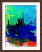 San Francisco Watercolor Skyline 2 Fine Art Print
