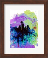 Seattle Watercolor Skyline 1 Fine Art Print