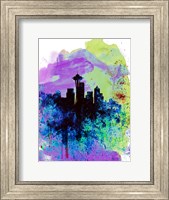 Seattle Watercolor Skyline 1 Fine Art Print