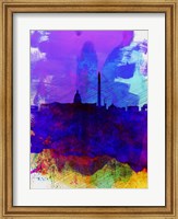 Washington DC Watercolor Skyline 2 Fine Art Print
