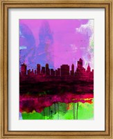 Tulsa Watercolor Skyline 2 Fine Art Print