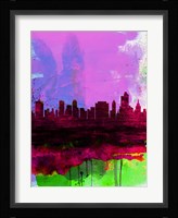 Tulsa Watercolor Skyline 2 Fine Art Print