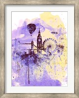 London Watercolor Skyline Fine Art Print
