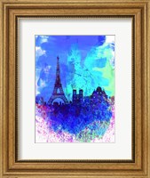 Paris Watercolor Skyline Fine Art Print