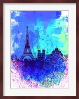 Paris Watercolor Skyline Fine Art Print