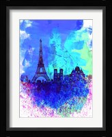 Paris Watercolor Skyline Fine Art Print