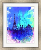 Paris Watercolor Skyline Fine Art Print