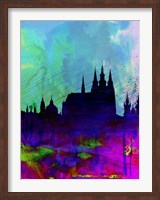 Prague Watercolor Skyline Fine Art Print