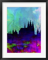 Prague Watercolor Skyline Fine Art Print