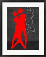 Red Couple Dance Framed Print