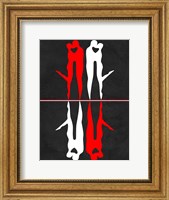 Red and White Kiss Reflection Fine Art Print