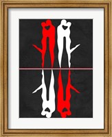 Red and White Kiss Reflection Fine Art Print