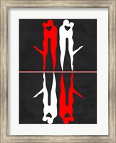 Red and White Kiss Reflection Fine Art Print