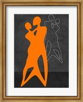 Orange Couple Dancing Fine Art Print