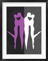 Purple and White Kiss Fine Art Print