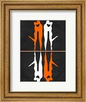 Orange and White Kiss Fine Art Print