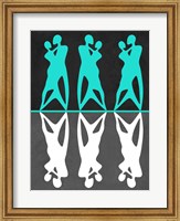 Green and White Couple dancing Fine Art Print