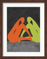 Orange and Green Women Fine Art Print