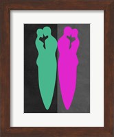Green and Purple Kiss Fine Art Print
