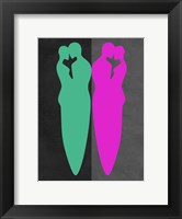 Green and Purple Kiss Fine Art Print