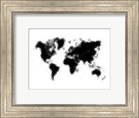Black Dotted World Map Fine Art Print