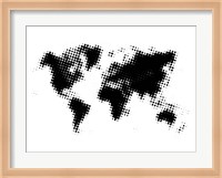 Black Dotted World Map Fine Art Print