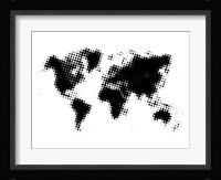 Black Dotted World Map Fine Art Print