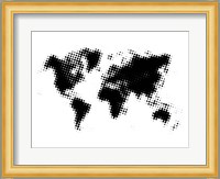 Black Dotted World Map Fine Art Print