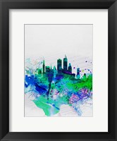 Boston Watercolor Skyline Fine Art Print