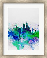 Boston Watercolor Skyline Fine Art Print