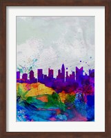 Columbus Watercolor Skyline Fine Art Print