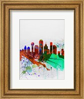 Dallas Watercolor Skyline Fine Art Print