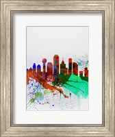 Dallas Watercolor Skyline Fine Art Print
