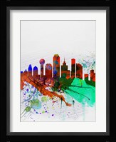 Dallas Watercolor Skyline Fine Art Print