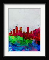 Denver Watercolor Skyline Fine Art Print