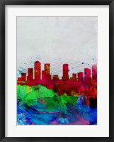 Denver Watercolor Skyline Fine Art Print