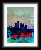 Detroit Watercolor Skyline Fine Art Print