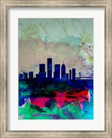 Detroit Watercolor Skyline Fine Art Print