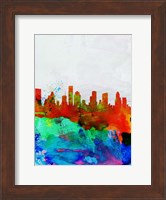 Houston Watercolor Skyline Fine Art Print