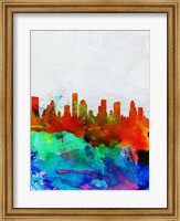 Houston Watercolor Skyline Fine Art Print