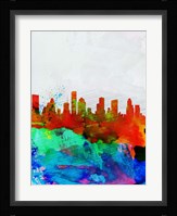 Houston Watercolor Skyline Fine Art Print