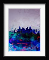 Las Vegas Watercolor Skyline Framed Print