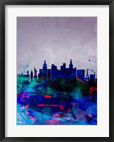Las Vegas Watercolor Skyline Framed Print
