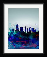 Miami Watercolor Skyline Fine Art Print