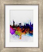 New York  Watercolor Skyline 1 Fine Art Print