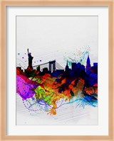 New York  Watercolor Skyline 1 Fine Art Print