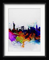 New York  Watercolor Skyline 1 Fine Art Print